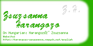 zsuzsanna harangozo business card